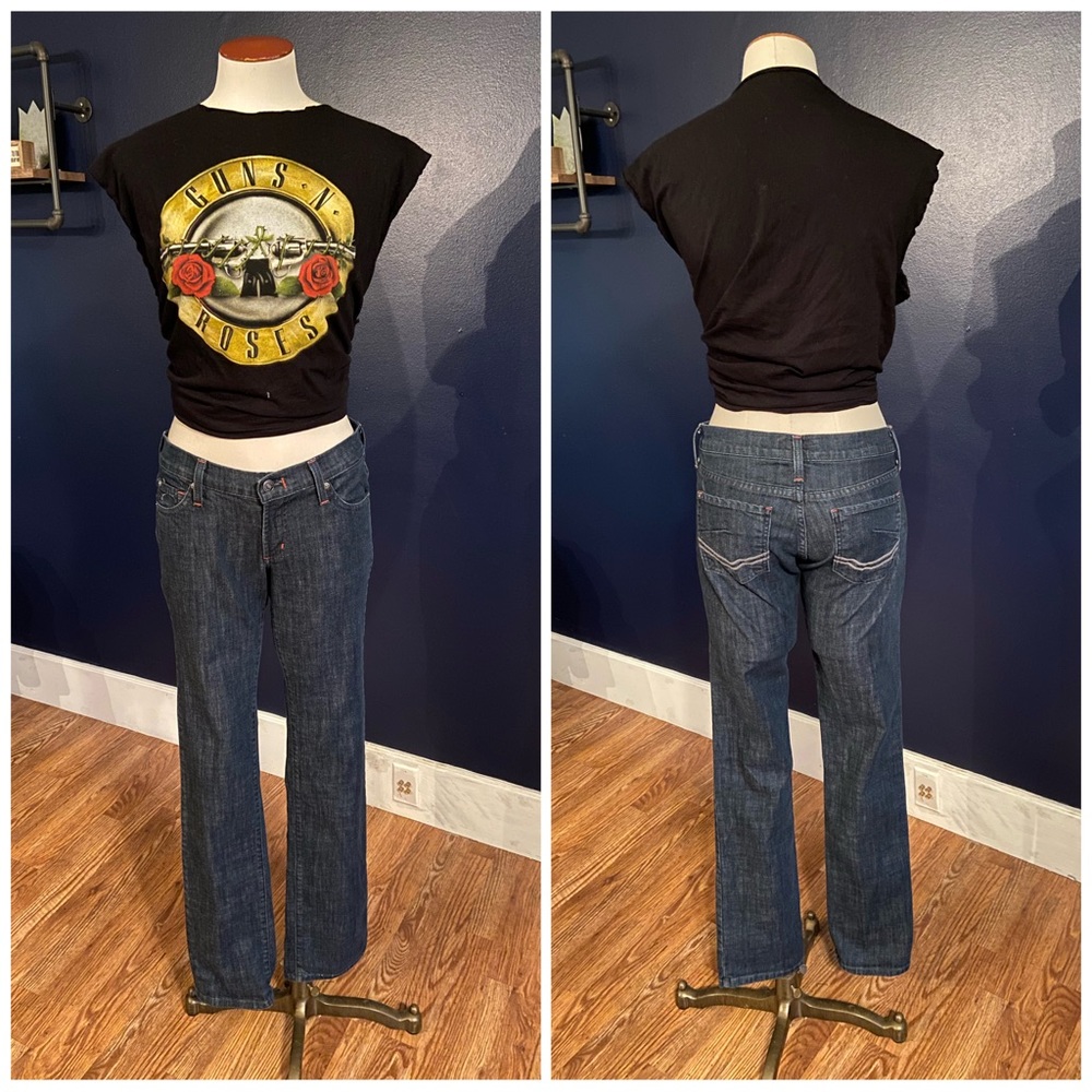 James Cured by Seun Premium All Cured Dry Aged Dark Bootcut Jeans 19371 size 27